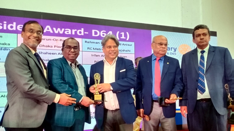 রোটারি ক্লাবের গোল্ড প্রেসিডেন্ট হলেন জেনিথ লাইফের মুখ্য নির্বাহী এস এম নুরুজ্জামান